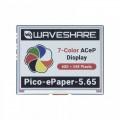 5.65inch Colorful e-Paper E-Ink Display Module for Raspberry Pi Pico, 600×448 Pixels, ACeP 7-Color