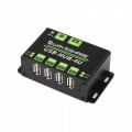 Waveshare Industrial Grade USB HUB, Extending 4x USB 2.0 Ports (With 5V 2A Power Adapter) 