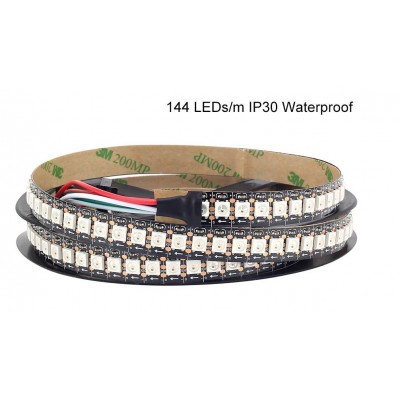Neopixel WS2812B 5050 LED Strip 144 LEDs/meter Black IP20 Non Waterproof - 1 meter  