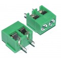 Screw Terminal Block - 2 Pin Wire to Board Connector, 5mm Pitch - 126-2 - GREEN