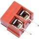 Screw Terminal Block - 2 Pin Wire to Board Connector, 5mm Pitch - 126-2 - RED