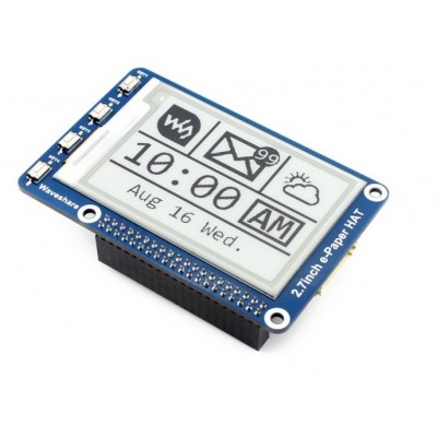 264x176, 2.7inch E-Ink/ E-Paper display HAT for Raspberry Pi