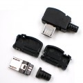 Micro USB 5 pin Male Connector with Right Angle Enclosure