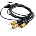RCA Composite Video Audio (AV) to Stereo 3.5mm Plug Cable for ROCK64 Raspberry Pi
