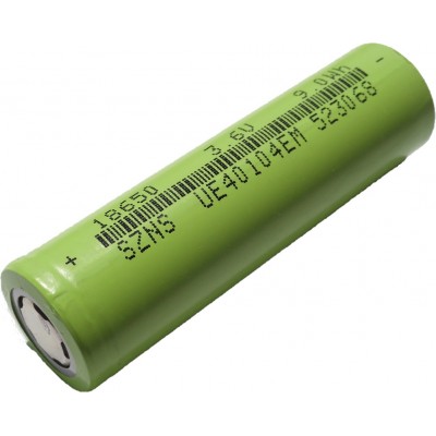 2600mAh Rechargeable Li-ion Battery Cell - 18650 - 3.6V - 9Wh