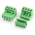 4Pin Pluggable Screw Terminal Block Connector - Right Angle - 5.08mm Pitch - 2EDG5.08 - Set of M+F