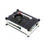 Black/White Acrylic Case for Raspberry Pi 4 with 1x Cooling Fan and 4x Heat Sinks