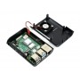 Black ABS Case for Raspberry Pi 4 with 1x Cooling Fan, 4x Heat Sinks, 4x Rubber Feet, 1x Screw Driver