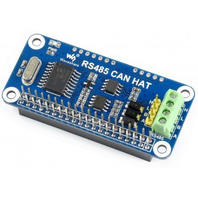 Waveshare RS485 CAN HAT for Raspberry Pi,  Onboard MCP2512 + SN65HVD230 + SP3485