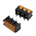 HB9500-9.5-3P 9.5mm Pitch 3-Pin Barrier Terminal Connector with Flap Cover Lid 300V 30A