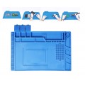 Silicone Mat for Electronics Repair Workbench, Antistatic, Heat resistant  500°C, Magnetic Holder  45cm x 30cm