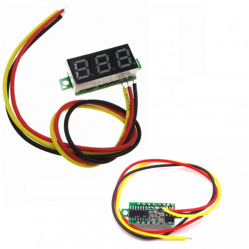 3Pcs Geekcreit DC 0-200V 0.36 Pollici Mini Digital Volt Meter Tester di  Tensione 3 Fili Digital Volt Indicatore Voltmetro per auto