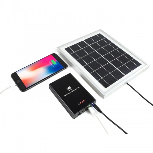 Solar Charger 16000mah Portable Charger with 5V/2.4A Output/Input,Solar Power Bank with 2 Input &2 Output External Battery Pack,Works for Smartphone