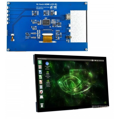 10.1inch Capacitive Touch Screen LCD (E), 1024×600, HDMI, IPS, Fully Laminated Screen, Supports Raspberry Pi, Jetson Nano, And PC