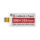 2.66inch E-Paper (B) E-Ink Raw Display, 296×152, Red / Black / White, SPI, without PCB