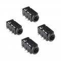 3.5mm 4 Pole Audio Jack - TRRS - Surface Mount - Pack of 4