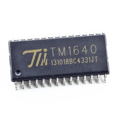 TM1640 16-Digit Seven Segment Display Driver Circuit - 2 Wire Serial Interface - SOP28 - Titan Micro