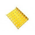 Flanged Metal Plate - 7 x 7 Holes - Yellow - #924B