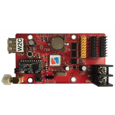 W2C - WiFi Enabled - Single Color - LED Display Controller Card - 1024*16
