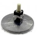 6x6x10 mm Push Button w/ White Knob