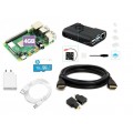 New Raspberry Pi 4 Model B 4GB Starter Kit  (Pi4 4GB + Power Supply + HDMI Cable + HDMI Adapter + Case with Cooling Fan Heat Sink + SD Card)