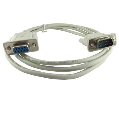 Serial Cable - Molded - Male DB9 to Female DB9 Cable - 120cm Length 