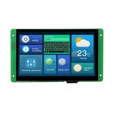 DWIN 7inch HMI Smart LCD Capacitive Touch, TFT Screen, intelligent display, 800*480, 200nit, DMG80480C070_04WTC