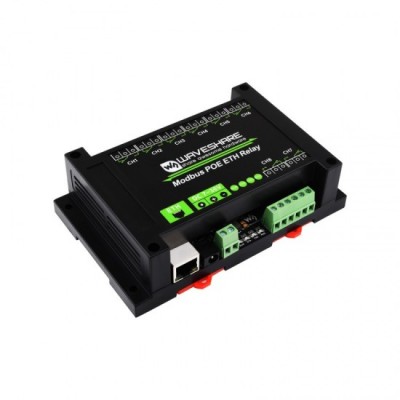 8-ch Ethernet Relay Module, Modbus RTU/Modbus TCP Protocol, PoE port Communication, With Various Isolation And Protection Circuits - Without Power Adapter