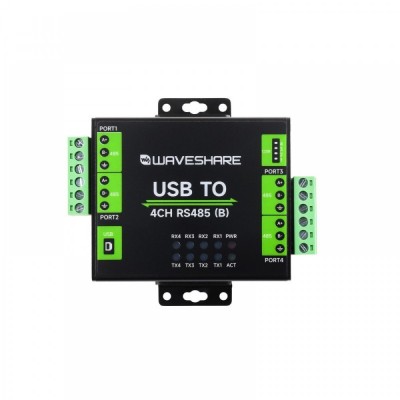 Industrial Isolated USB To 4-Ch RS485 Converter (B), CH344L Chip, Multi Protection Circuits, Multi Systems Support