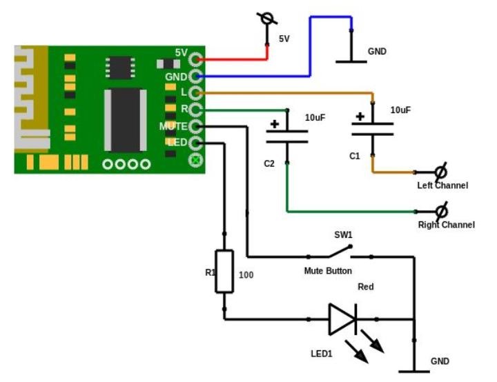 Bluetooth Audio Receiver Module - Stereo Output - 5V DC ...